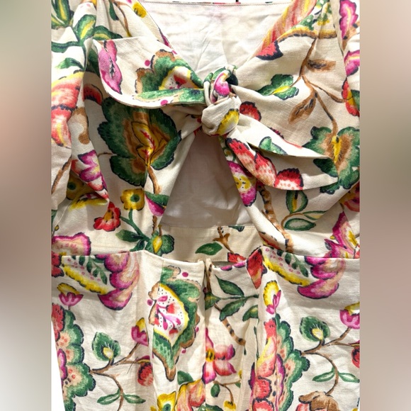 Sezane Womens Allya Mini Dress Aria Print Size 40 US 8 Floral Puff Sleeve - Picture 6 of 15